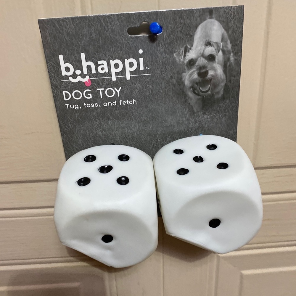 B. Happi Plastic Dog Toy With Squeaker